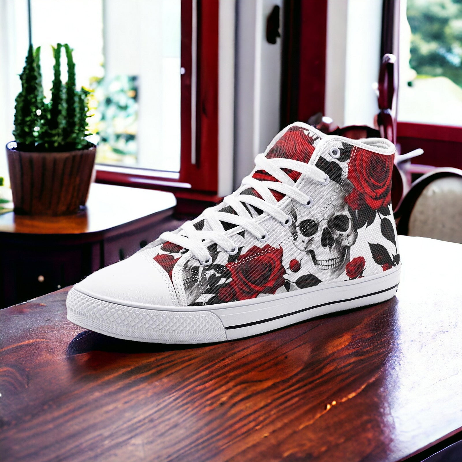 Peacock Pink Cream Vivid Bold Art - Freaky Shoes | Custom Art Sneakers
