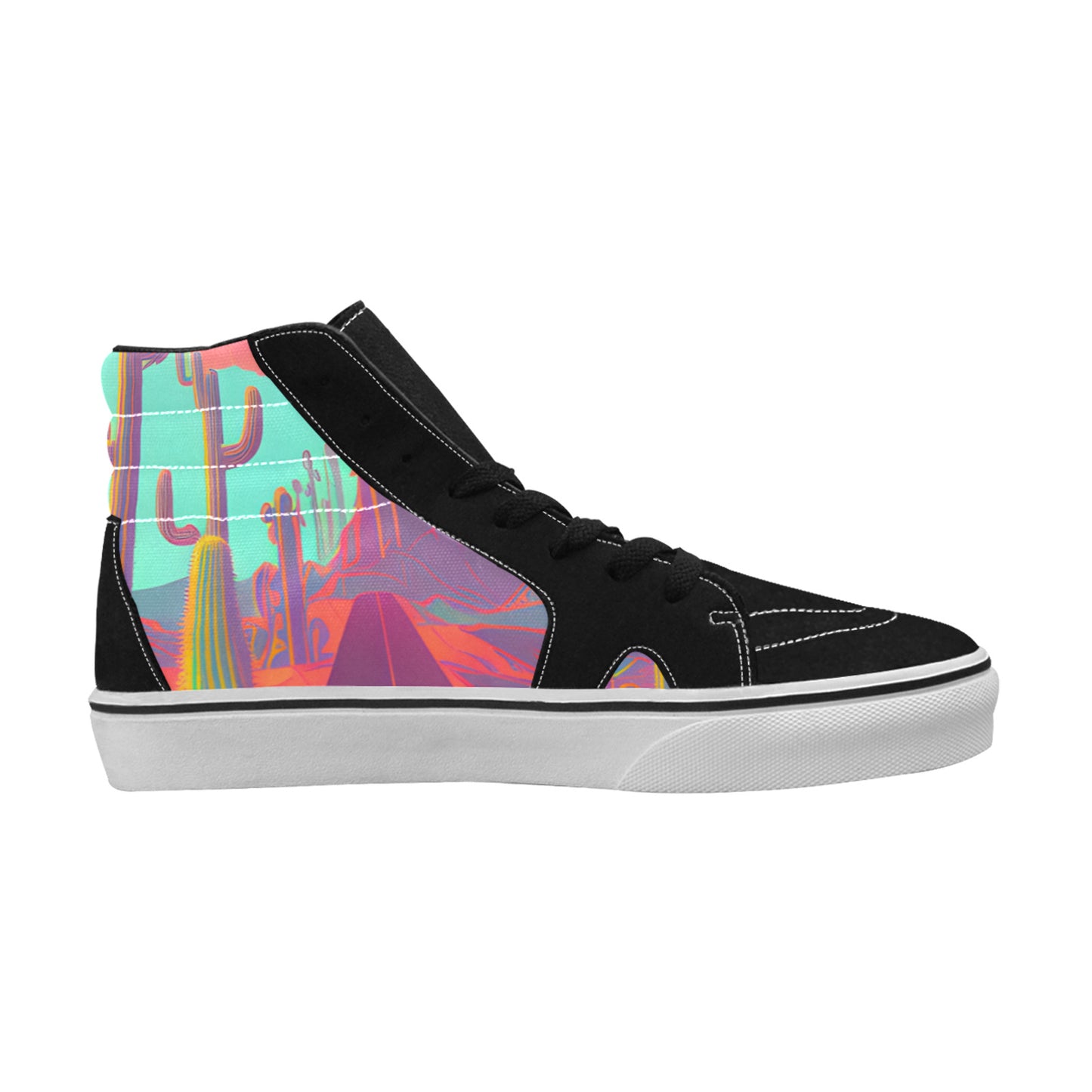 MEN'S Trippy Psychedelic Artwork Desert High Top Skateboarding Y2K Shoes