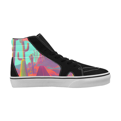 MEN'S Trippy Psychedelic Artwork Desert High Top Skateboarding Y2K Shoes