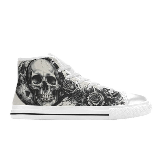 MEN'S Dark Skull Butterfly Men’S High Top Canvas Grunge Custom Shoes