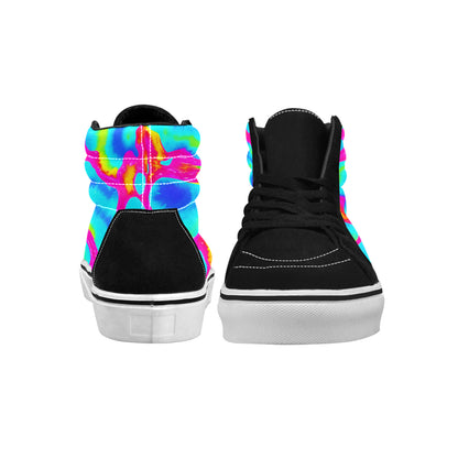MEN'S Tie Dye Splash Retro High Top Skateboarding Vivid Custom Sneakers