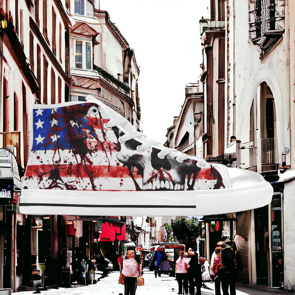 Patriotic Splatter Art Men - Freaky Shoes®