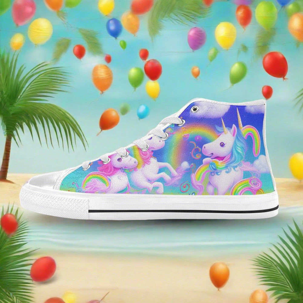 Cherry Blossom Purple Teal Custom WOMEN Bold Art - Freaky Shoes | Custom Art Sneakers