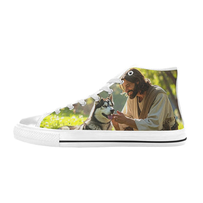 MEN'S Jesus_Ht_08 Men’S High Top Canvas Y2K Sneakers