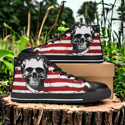 Patriotic Skull Art Women - Freaky Shoes®