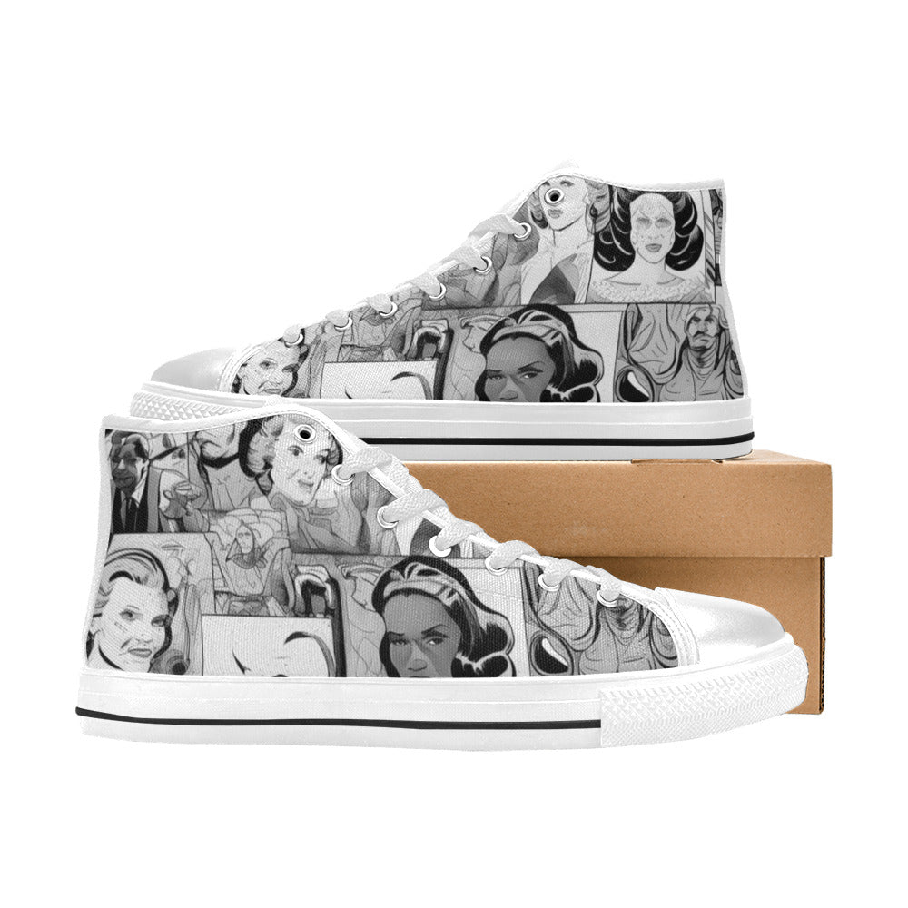 MEN'S Cc Pop Art 2 High Top Canvas Cottagecore Custom Sneakers