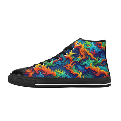 MEN'S Psychedelic Camo Rhythm High Top Canvas Y2K Shoes
