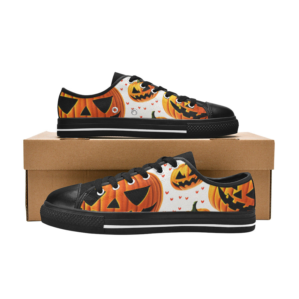 WOMEN'S Halloween Art 3 Canvas Grunge Custom Sneakers