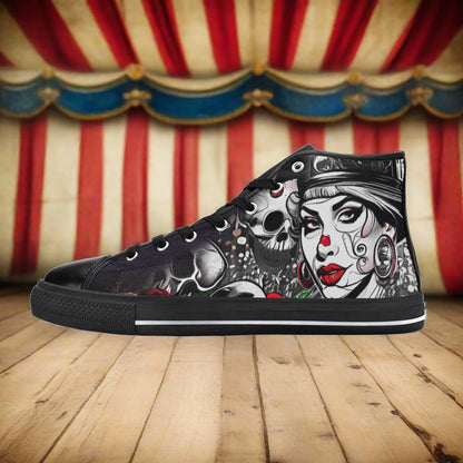 Chinese Dragon Blue Gold Unique MEN Bold Art - Freaky Shoes | Custom Art Sneakers