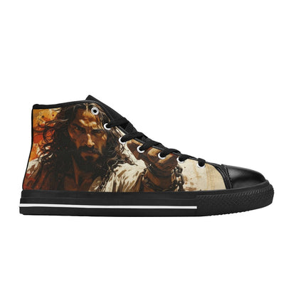 MEN'S Jesus_Ht_02 Men’S High Top Canvas Surreal Sneakers