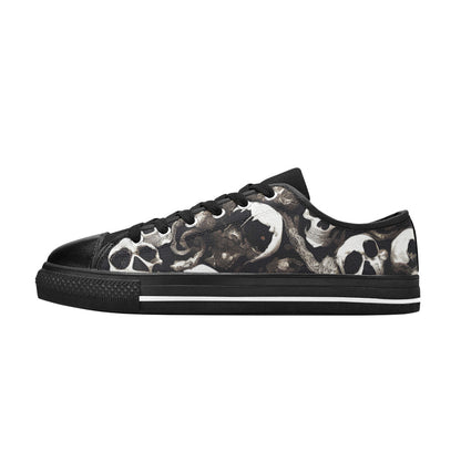 WOMEN'S Lots Skulls Canvas Wallpaper Art Custom Shoes