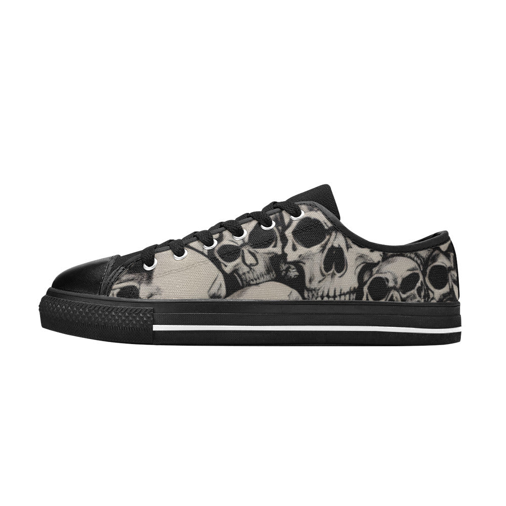 WOMEN'S Cc Retro Skulls Art Canvas Aesthetic Shoes