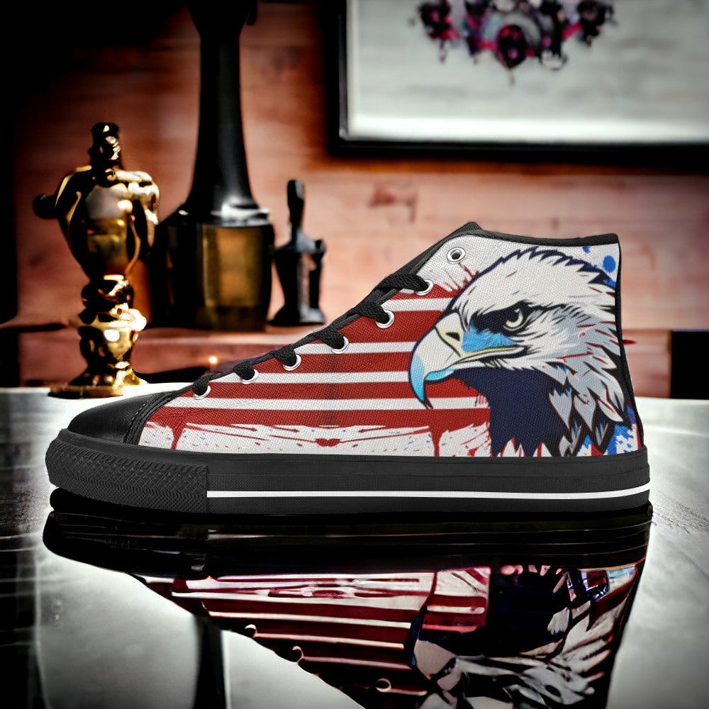 Butterfly Rainbow Crimson Black Vivid WOMEN Bold Art - Freaky Shoes | Custom Art Sneakers