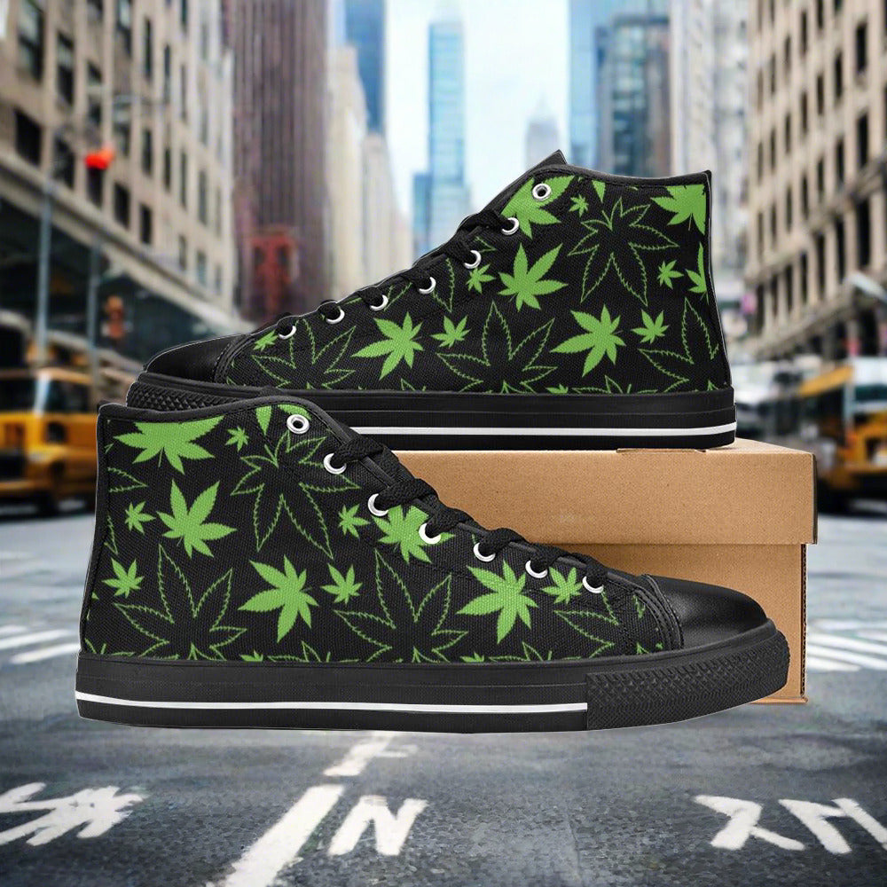 Koi Crimson Black Wearable MEN Bold Art - Freaky Shoes | Custom Art Sneakers