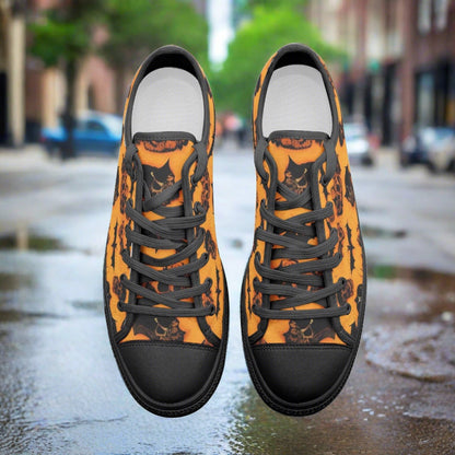 Cherry Blossom White Gold Unique Bold Art - Freaky Shoes | Custom Art Sneakers