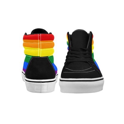 WOMEN'S Rainbow Pride LGBT High Top Skateboarding Custom Sneakers