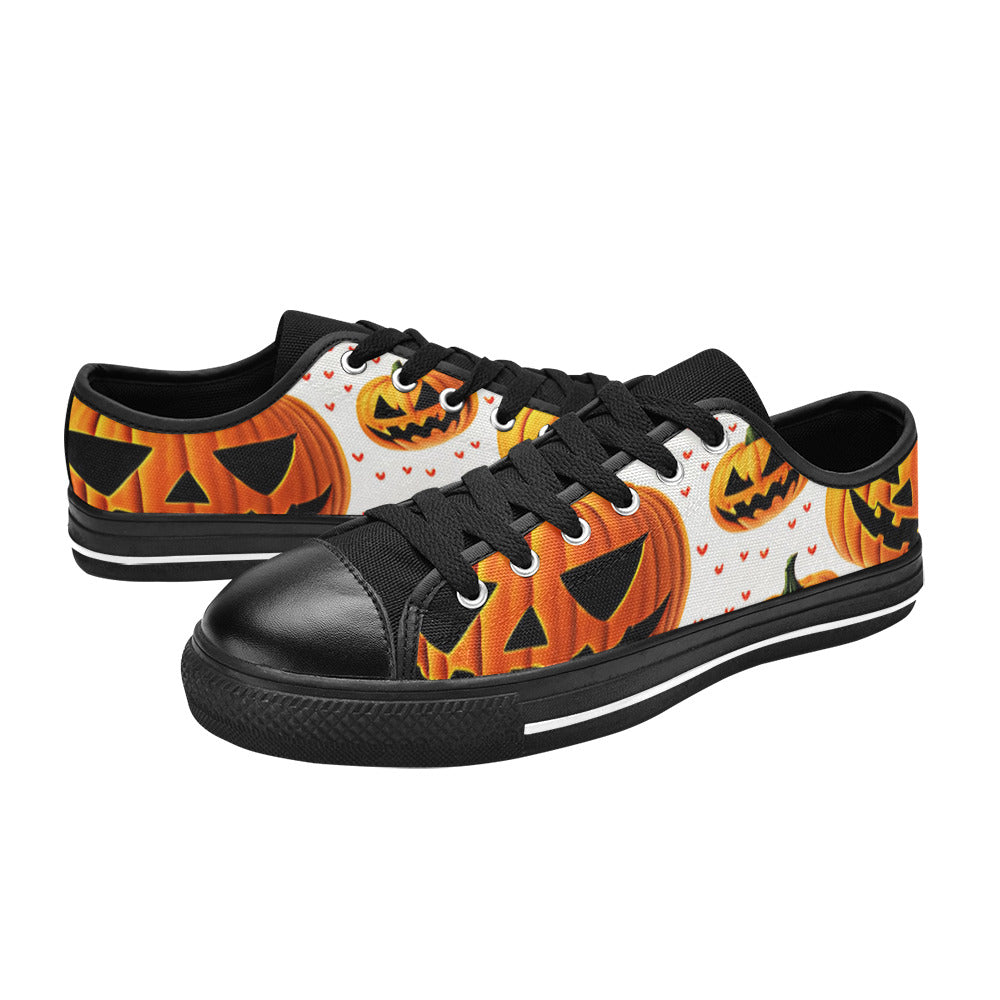 WOMEN'S Halloween Art 3 Canvas Grunge Custom Sneakers