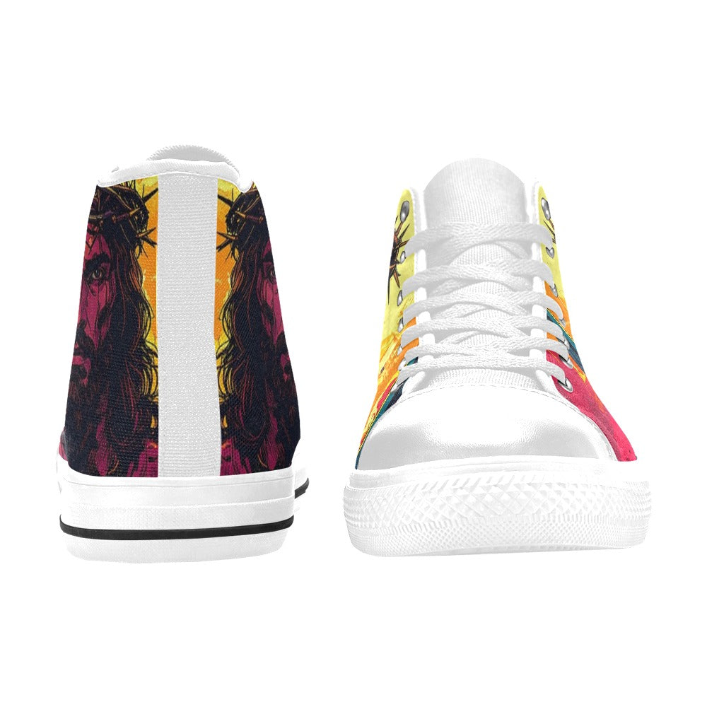 MEN'S Jesus_Ht_12 Men’S High Top Canvas Vivid Custom Sneakers