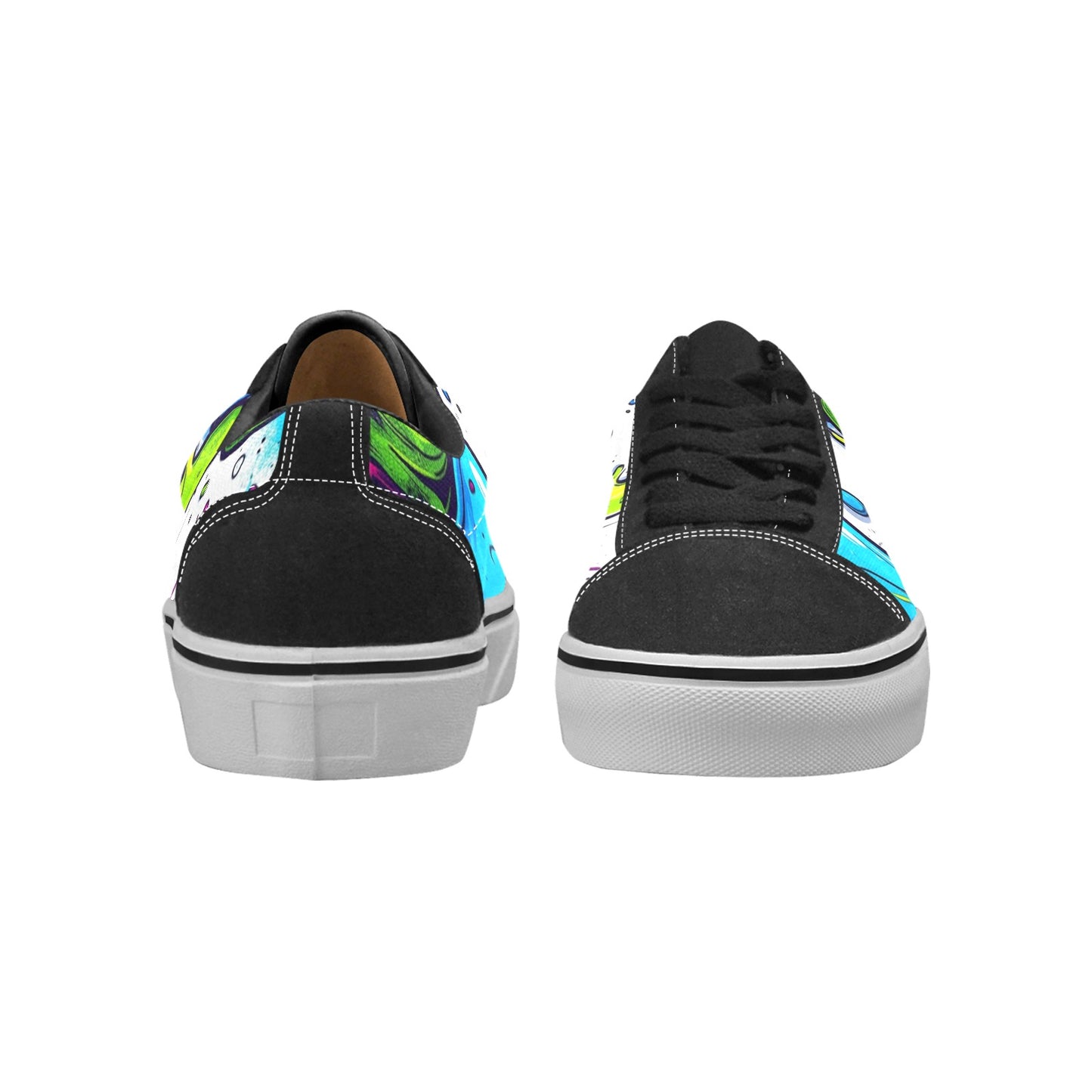 WOMEN'S Acid Wash Cartoon Art Low Top Skateboarding Y2K Sneakers