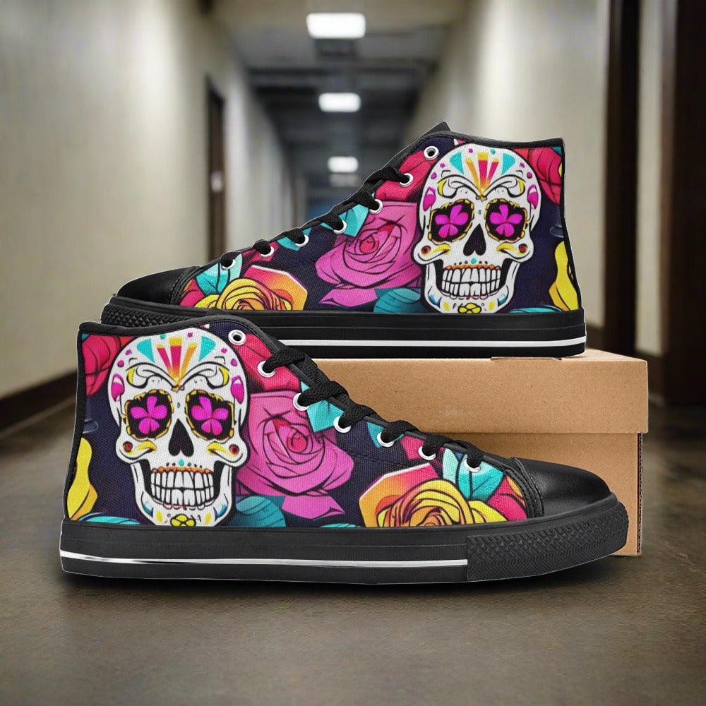 Phoenix Navy Indigo Custom MEN Bold Art - Freaky Shoes | Custom Art Sneakers
