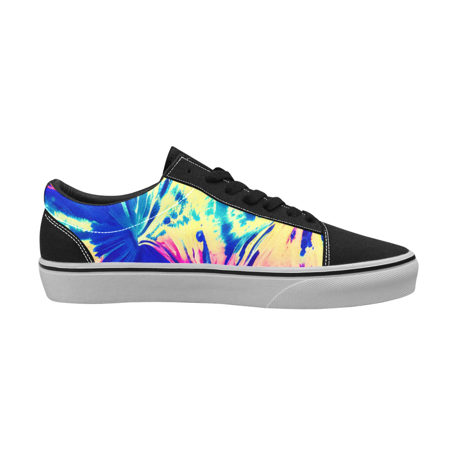 WOMEN'S Tie Dye Splash Retro Low Top Skateboarding Vivid Custom Sneakers