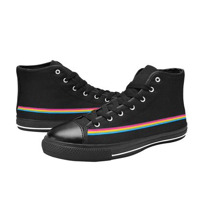MEN'S Cc Pride Lgbt Pansexual High Top Canvas Wallpaper Art Custom Sneakers