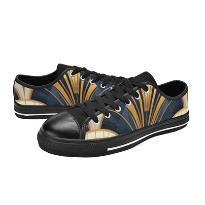 Art Deco Illustration Pattern 883665 Women's Classic Canvas Shoes (Model 018)