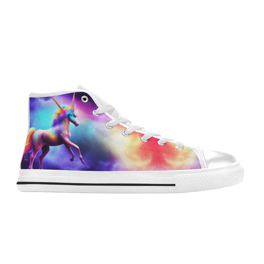 WOMEN'S Unicorn Galaxy High Top Canvas Grunge Sneakers
