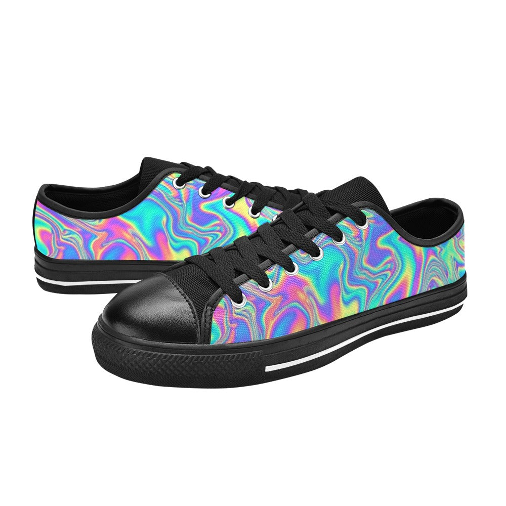 MEN'S Holographic Tribal Blaze 4 Low Top Canvas Dreamcore Shoes