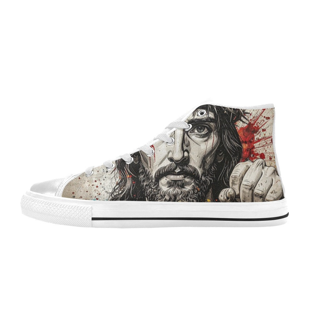 WOMEN'S Jesus_Ht_07 High Top Canvas Cottagecore Custom Shoes