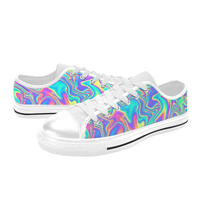 KIDS' Holographic Tribal Blaze 4 Low Top Canvas Cottagecore Sneakers