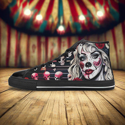 Wolf Silver Blue Vivid Bold Art - Freaky Shoes