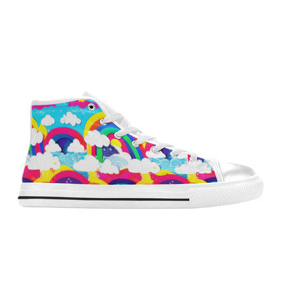 WOMEN'S Clouds Unicorns Art High Top Canvas Grunge Shoes