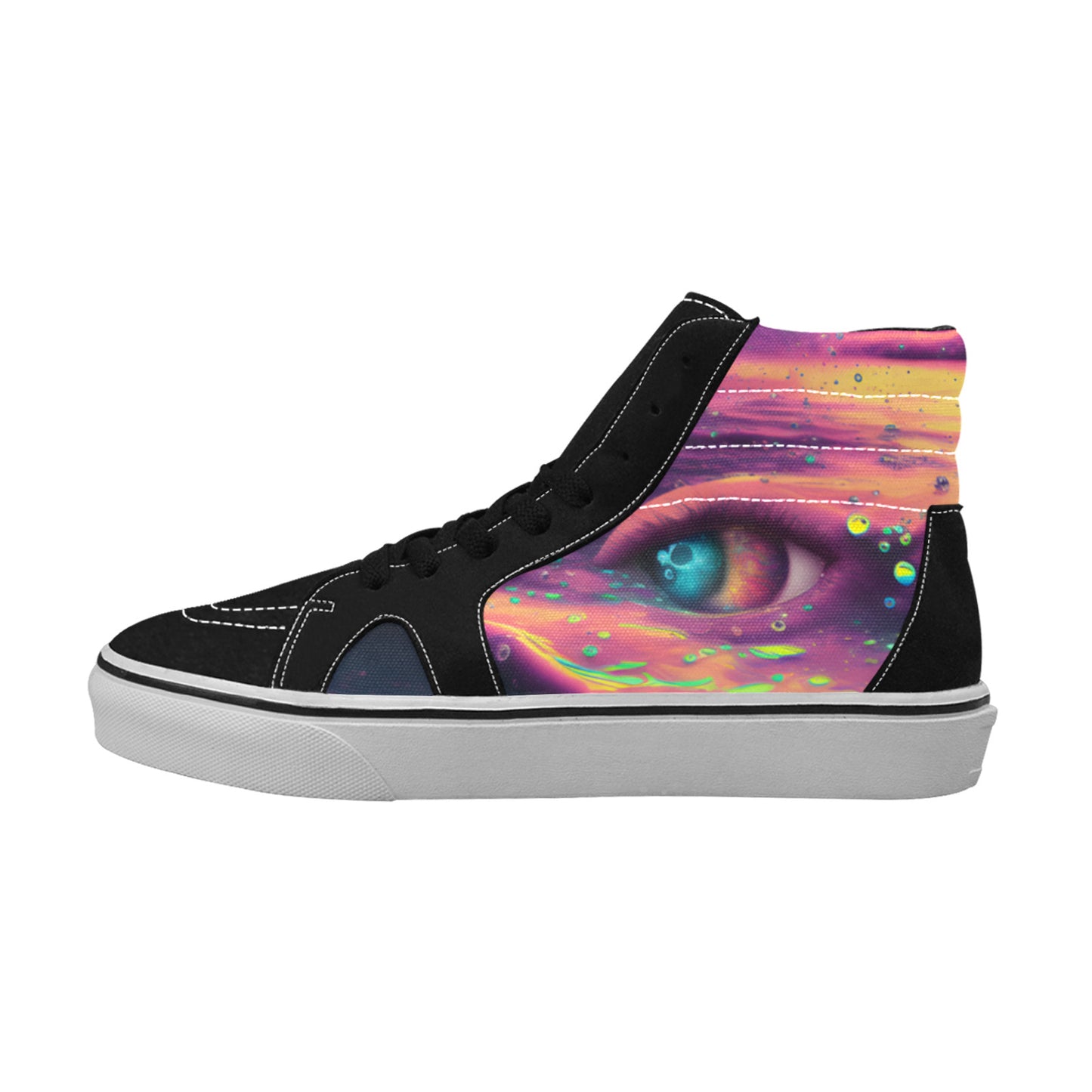 WOMEN'S Acid Bath Liquid Paint High Top Skateboarding Dark Academia Shoes