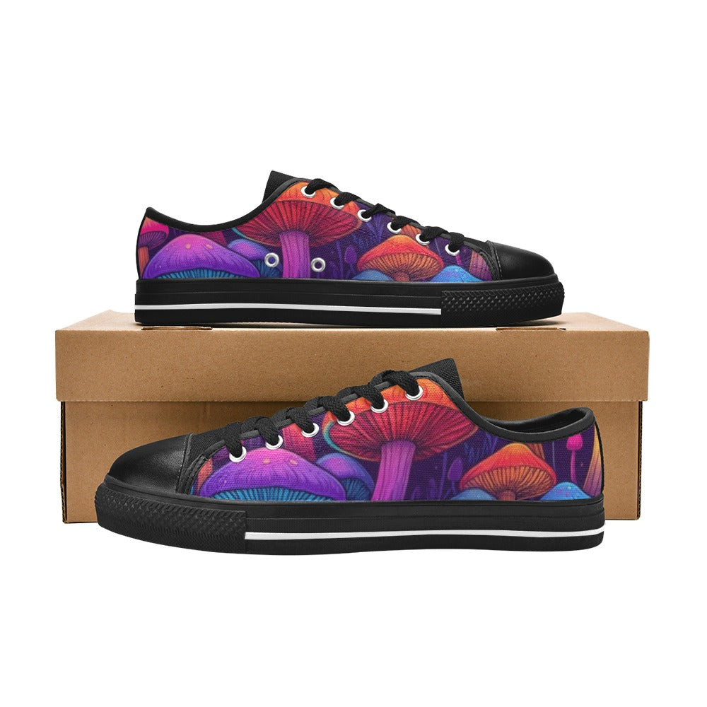 MEN'S Psychedelic Mushroom Cartoon Pattern Canvas Aesthetic Shoes