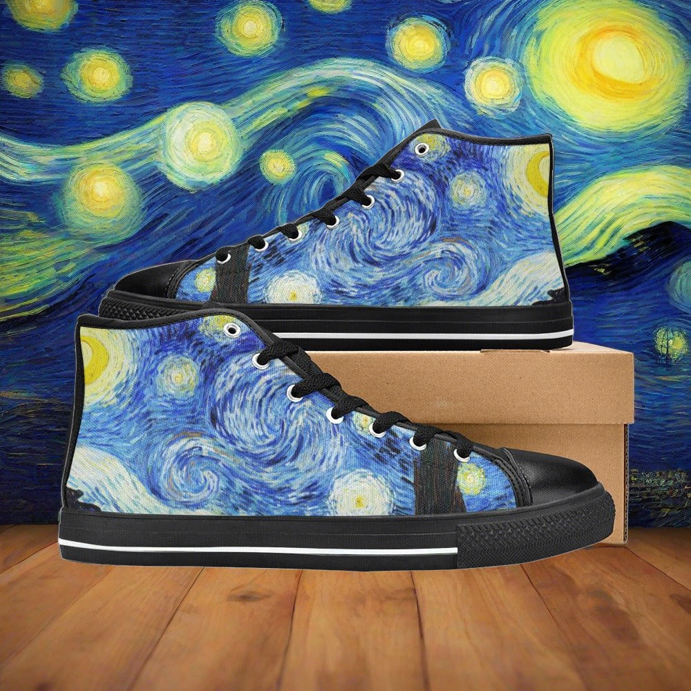 Mermaid Purple Teal Vivid MEN Bold Art - Freaky Shoes | Custom Art Sneakers