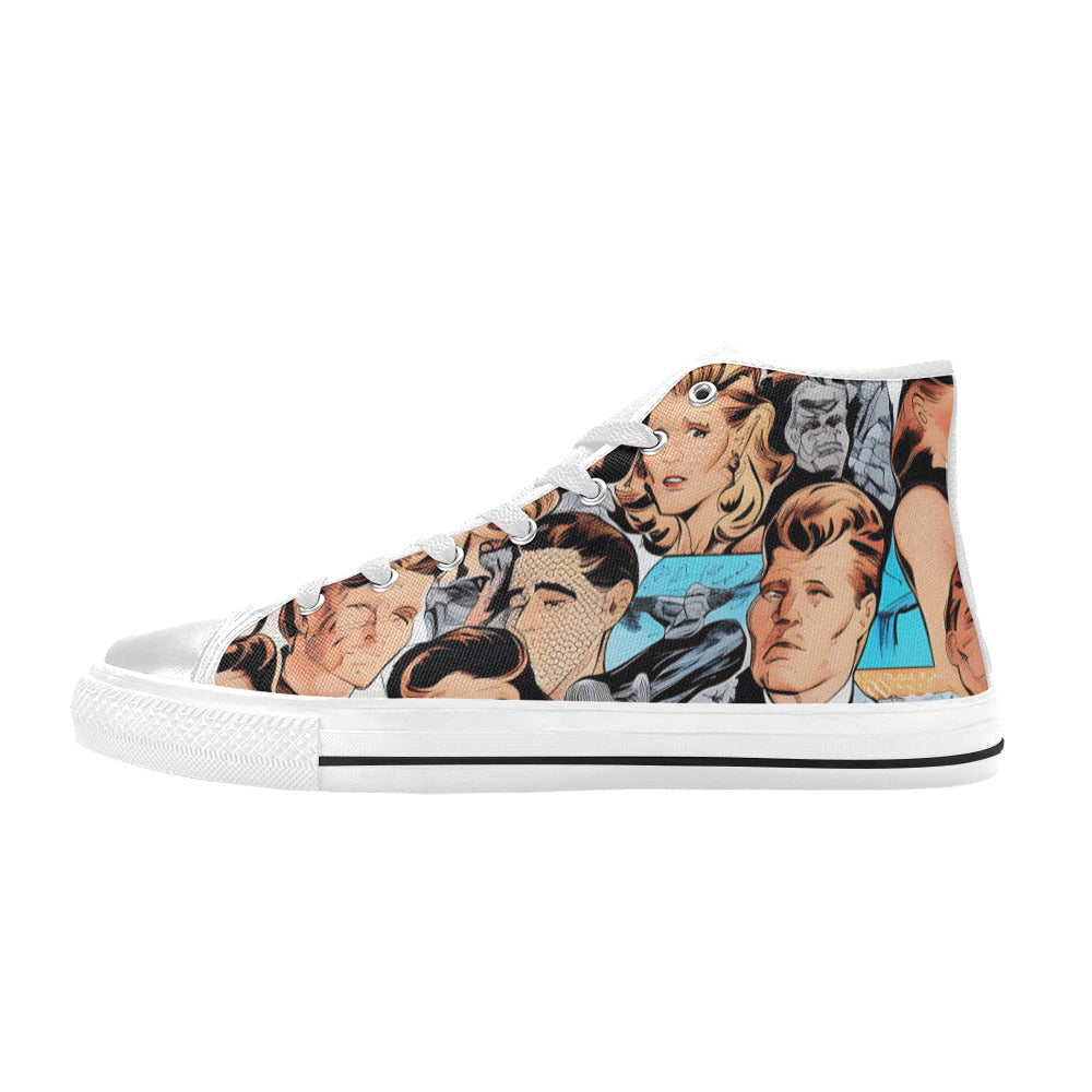 MEN'S Cc Retro Faces 3 High Top Canvas Cottagecore Shoes