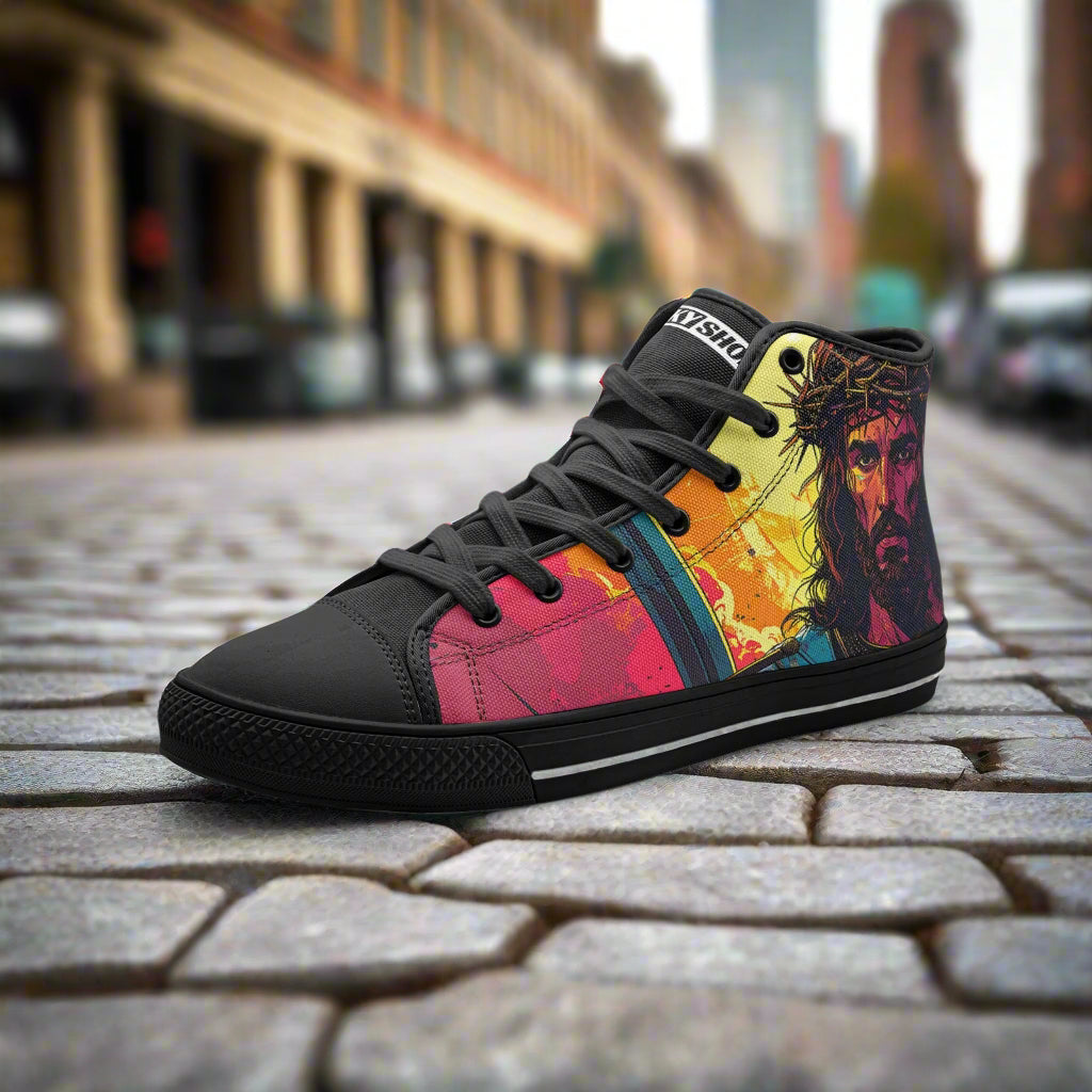 Mermaid Amber Gold Custom Bold Art - Freaky Shoes