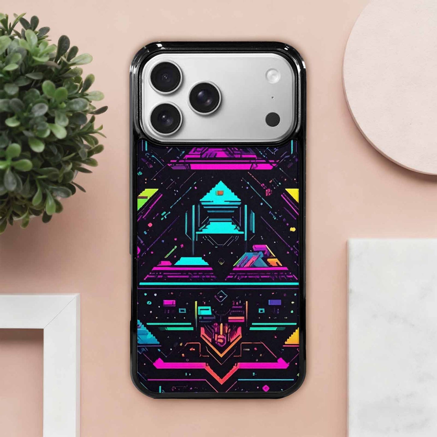 iPhone 17 Pro Max Case — Retro Pixel Art Pattern, Retro Vintage, Personalized Phone Case