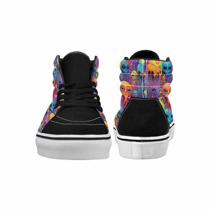 MEN'S Aliens  Tie Dye High Top Canvas Cottagecore Sneakers