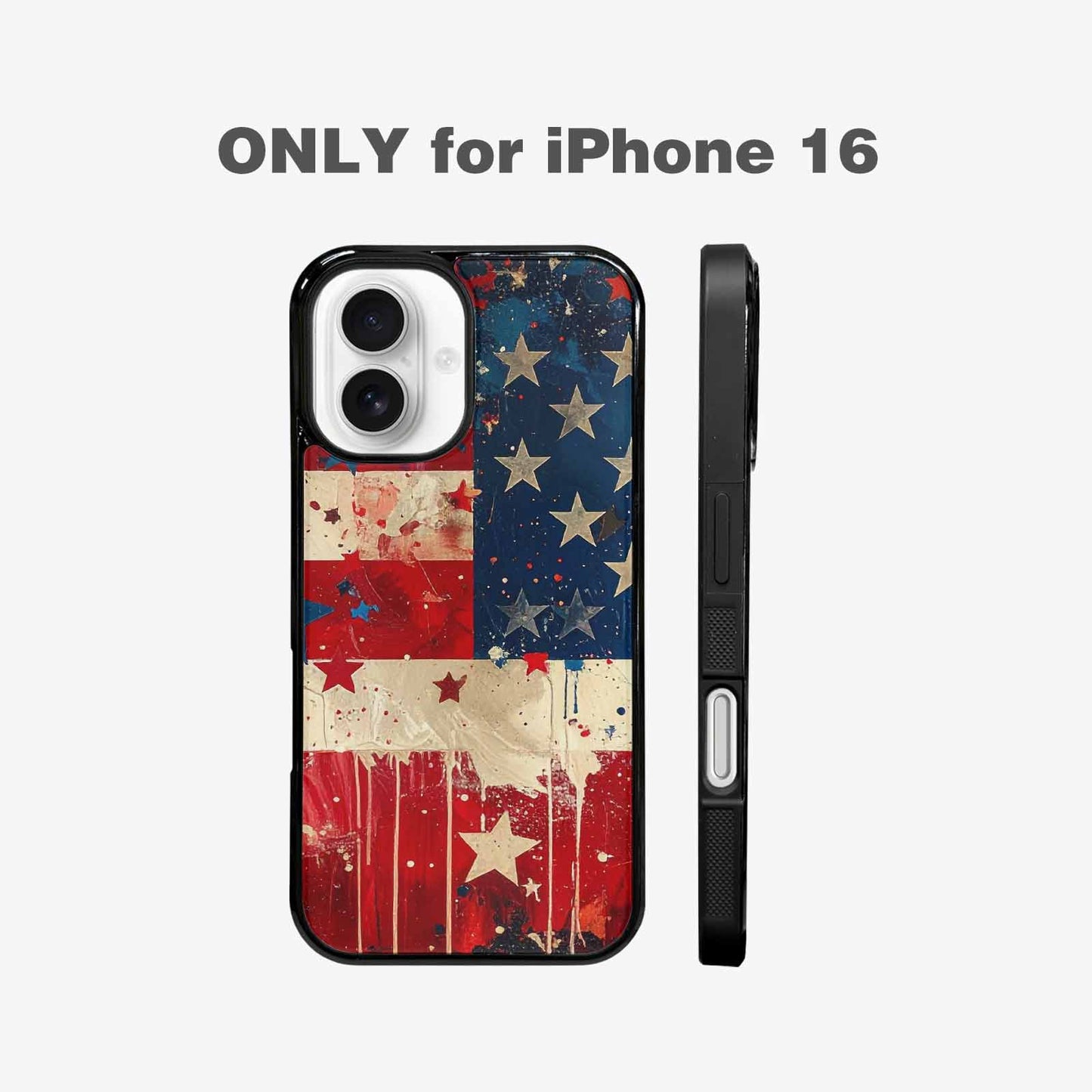 iPhone 16 Case — Patriotic Stars And Stripes American Stars, Custom Phone Case