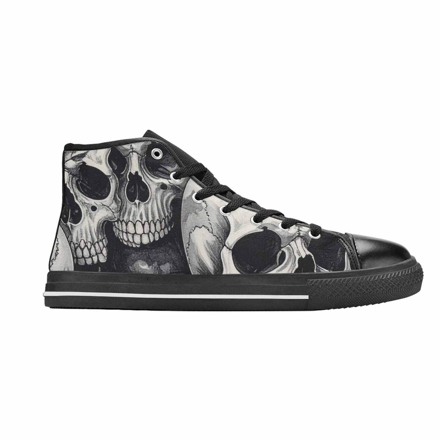 MEN'S Skulls - Classic High Top Canvas Neon Fantasy Sneakers