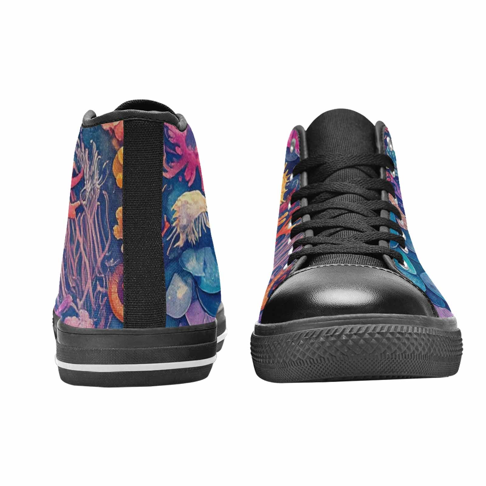 MEN'S Fish Scale Coral High Top Canvas Surreal Custom Sneakers
