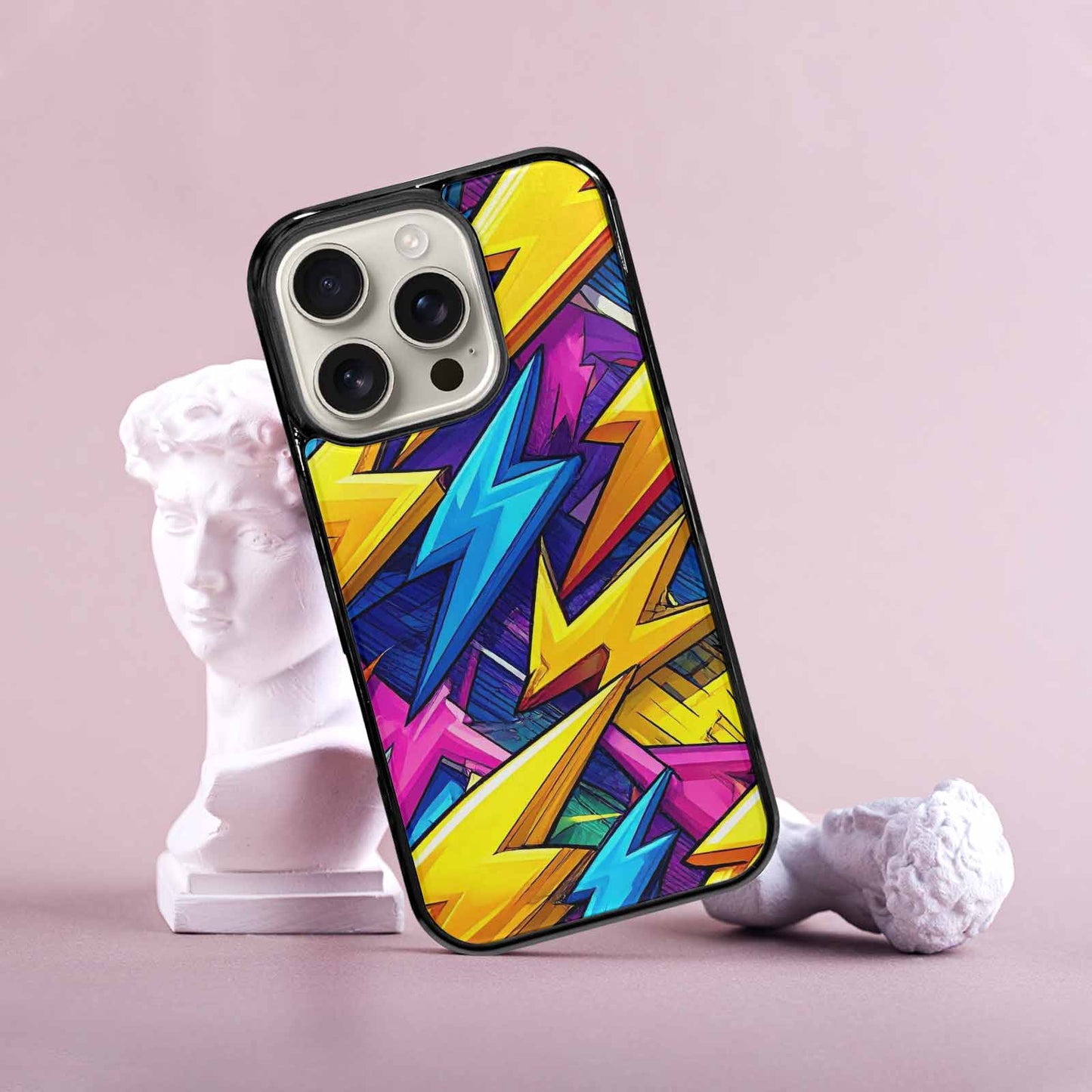 iPhone 16 Pro Case — Lightning Bolt Storm Pattern Hundreds Of, Unique Phone Case Design