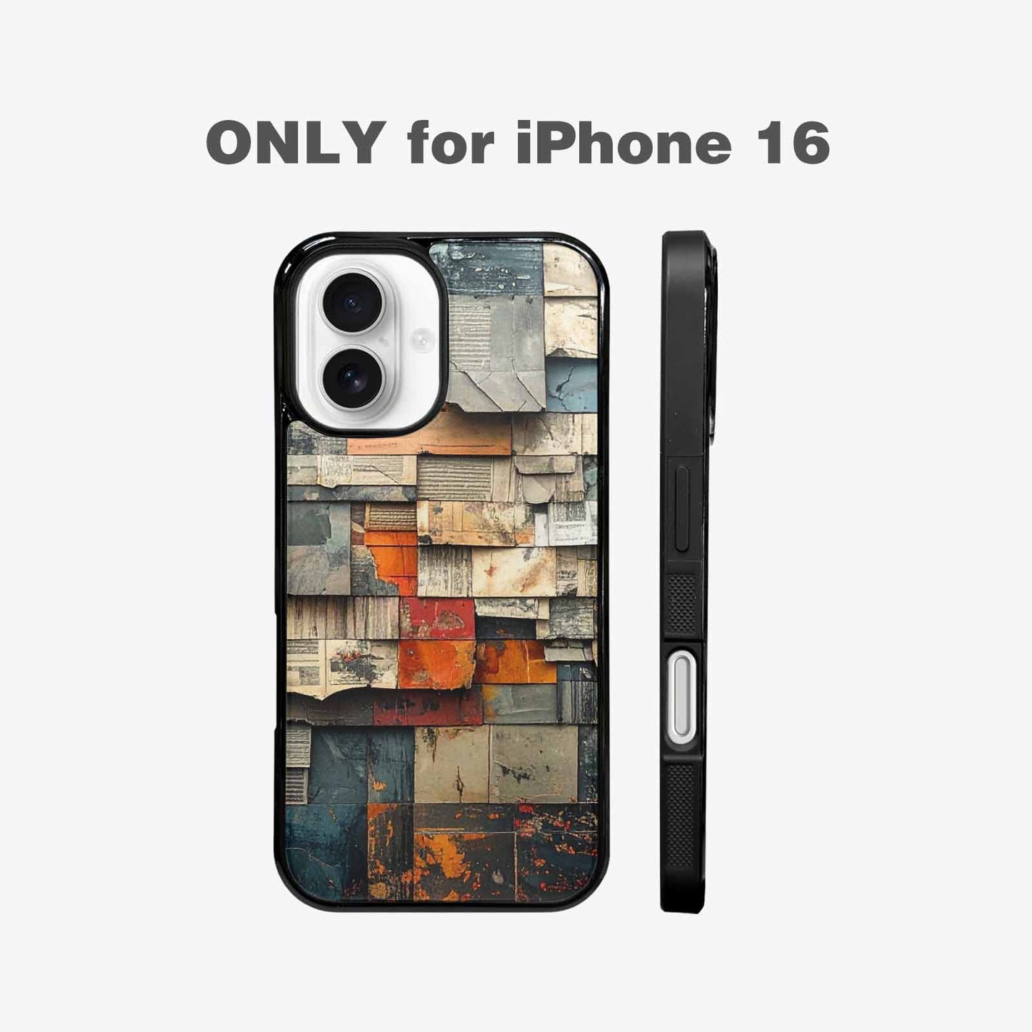 iPhone 16 Case — Distressed Grunge Texture Pattern Hundreds Of, Unique Phone Case Design