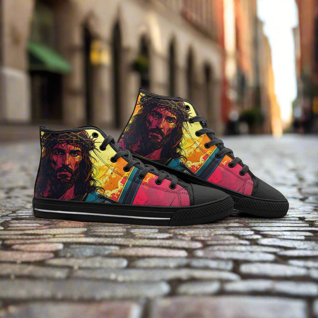 Mermaid Amber Gold Custom Bold Art - Freaky Shoes