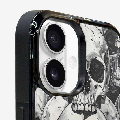 iPhone 16 Plus Case — Tessellated Human Skulls Custom, Custom Art Phone Cover
