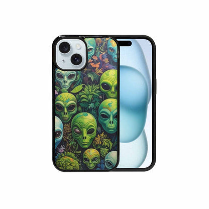 iPhone 15 Case — Aliens Pattern Hundreds Of Sma Ajm, Custom Print Case Cover