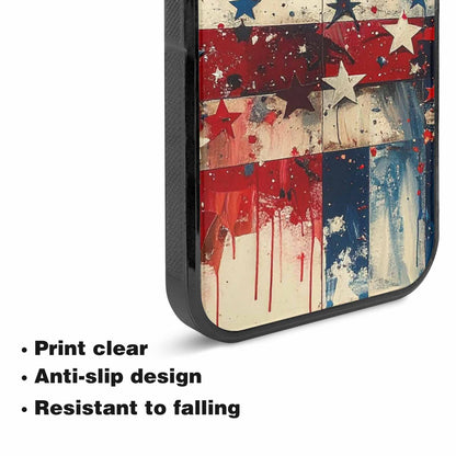 iPhone 15 Case — Patriotic Stars And Stripes American Stars, Custom Art Phone Cover