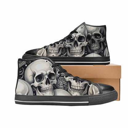WOMEN'S Skulls - Classic High Top Canvas Wallpaper Art Shoes